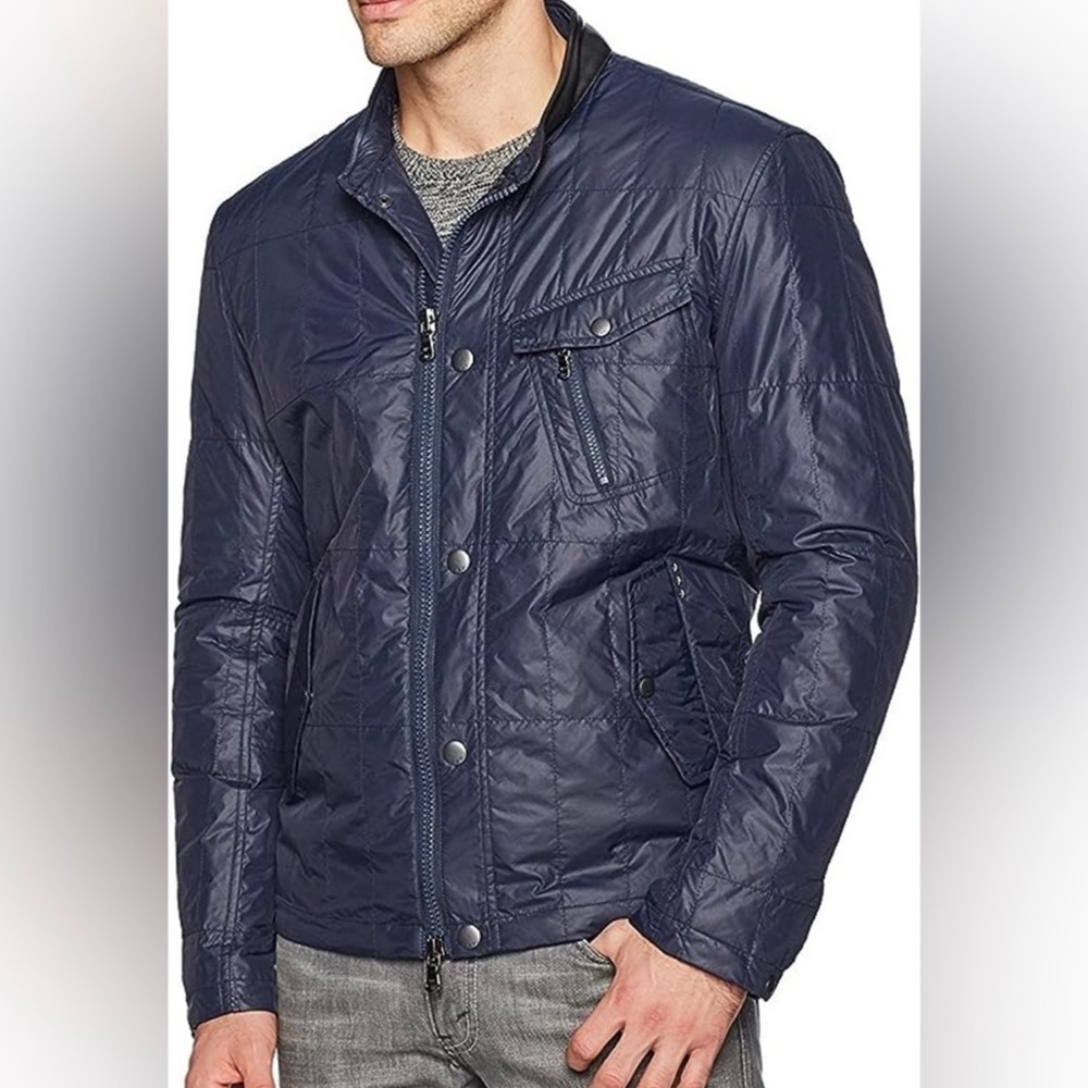 John Varvatos medium quilted racer jacket